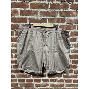 Lane Bryant Womens Brown Shorts Pull On w/ Drawstring Plus Size 26/28